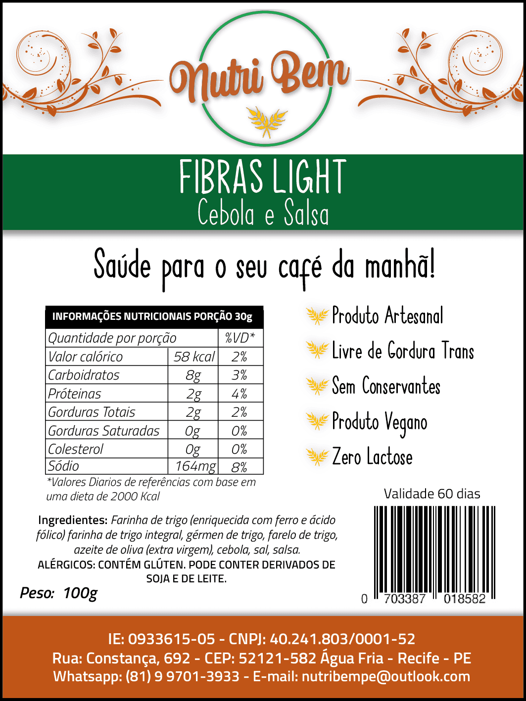 Fibra Light Cebola e Salsa